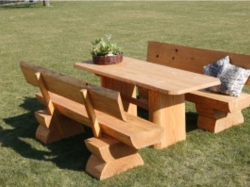 cerco: Suche Tisch mit Bänke aus Massivholz