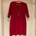 verkaufe: Rotes Kleid Nappalederoptik