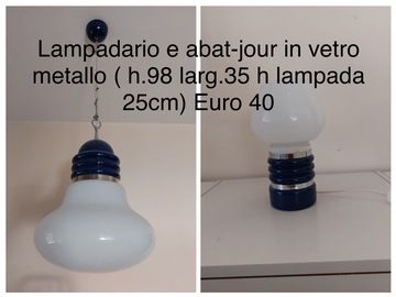 verkaufe: Lampadario e lampada da. comodino 