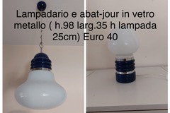 vendo: Lampadario e lampada da. comodino 