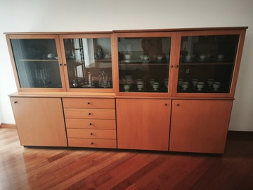 verkaufe: Vetrina Credenza Sala Da Pranzo 4 Ante Vetro + Cassetti